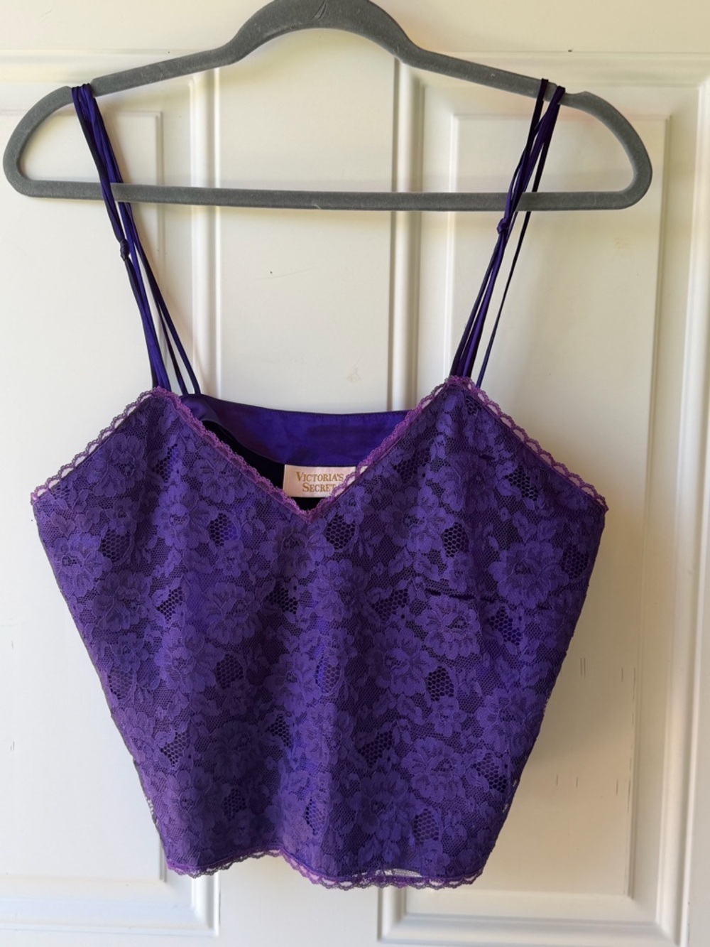 Victoria's Secret Vintage 1980s Purple Lace Camisole - Size M